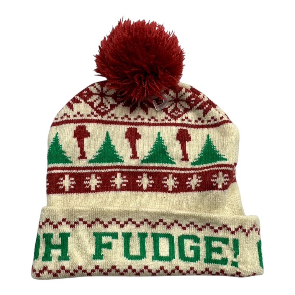 A Christmas Story Oh Fudge Knit Beanie‎ Hat with Pom Pom